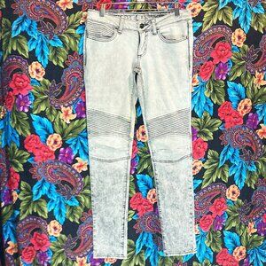 WOMEN'S BULLHEAD JEANS SUPER SKINNY ACID WASH WOMENS SIZE 5 DENIM JEAN PANTS